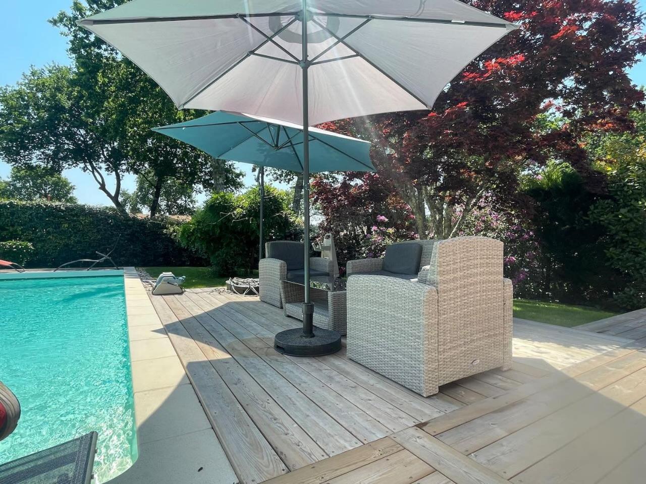 Villa Avec Piscine Andernos Les Bains Exteriör bild